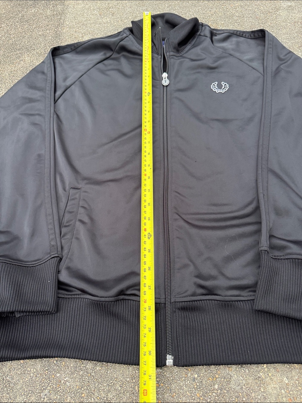 Fred Perry Black Track Jacket - Picture 5 of 8